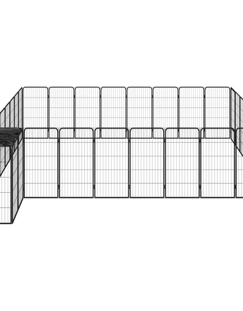 Încărcați imaginea în vizualizatorul Galerie, Țarc câini 34 panouri negru 50x100 cm oțel vopsit electrostatic - Lando
