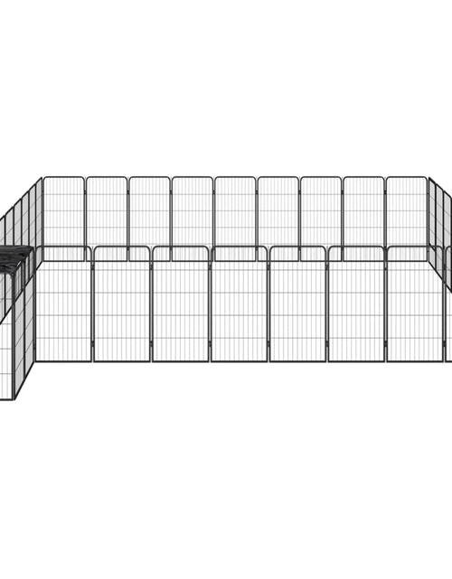 Загрузите изображение в средство просмотра галереи, Țarc câini 38 panouri negru 50x100 cm oțel vopsit electrostatic - Lando
