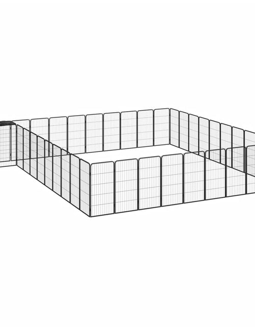 Загрузите изображение в средство просмотра галереи, Țarc câini 42 panouri negru 50x100 cm oțel vopsit electrostatic
