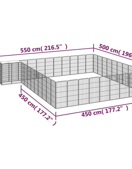 Загрузите изображение в средство просмотра галереи, Țarc câini 42 panouri negru 50x100 cm oțel vopsit electrostatic - Lando
