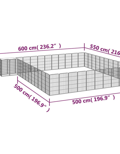 Загрузите изображение в средство просмотра галереи, Țarc câini 46 panouri negru 50x100 cm oțel vopsit electrostatic - Lando
