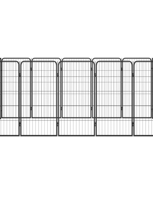 Загрузите изображение в средство просмотра галереи, Țarc câini 16 panouri negru 50x100 cm oțel vopsit electrostatic - Lando
