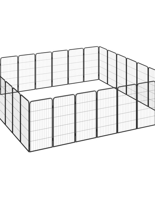 Încărcați imaginea în vizualizatorul Galerie, Țarc câini 28 panouri negru 50x100 cm oțel vopsit electrostatic - Lando
