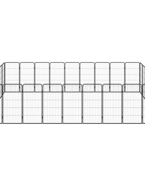 Încărcați imaginea în vizualizatorul Galerie, Țarc câini 32 panouri negru 50x100 cm oțel vopsit electrostatic - Lando
