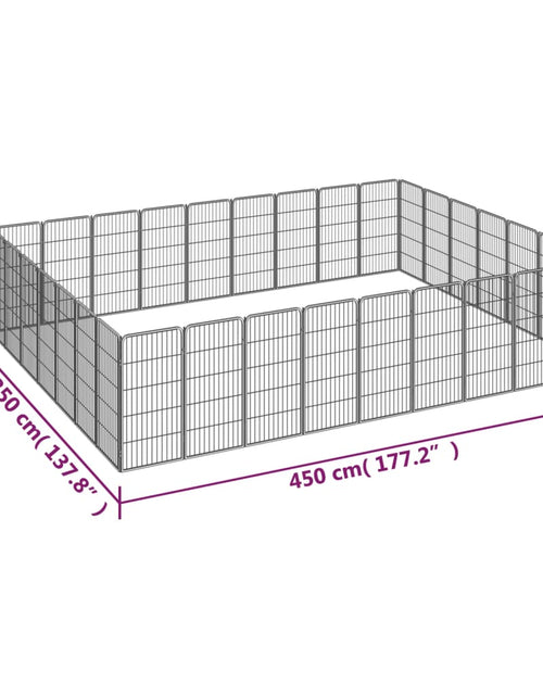 Загрузите изображение в средство просмотра галереи, Țarc câini 32 panouri negru 50x100 cm oțel vopsit electrostatic - Lando
