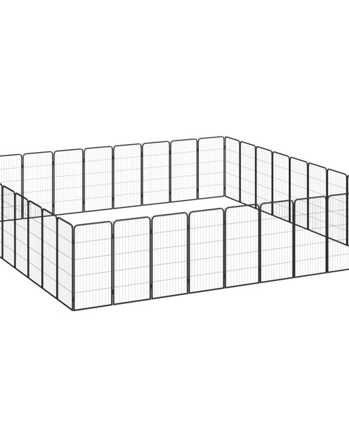 Загрузите изображение в средство просмотра галереи, Țarc câini 36 panouri negru 50x100 cm oțel vopsit electrostatic - Lando
