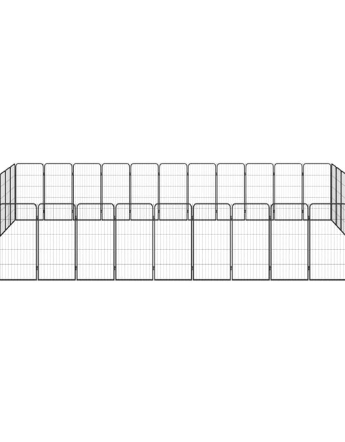 Загрузите изображение в средство просмотра галереи, Țarc câini 40 panouri negru 50x100 cm oțel vopsit electrostatic - Lando
