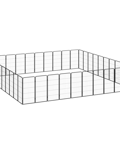 Загрузите изображение в средство просмотра галереи, Țarc câini 40 panouri negru 50x100 cm oțel vopsit electrostatic - Lando
