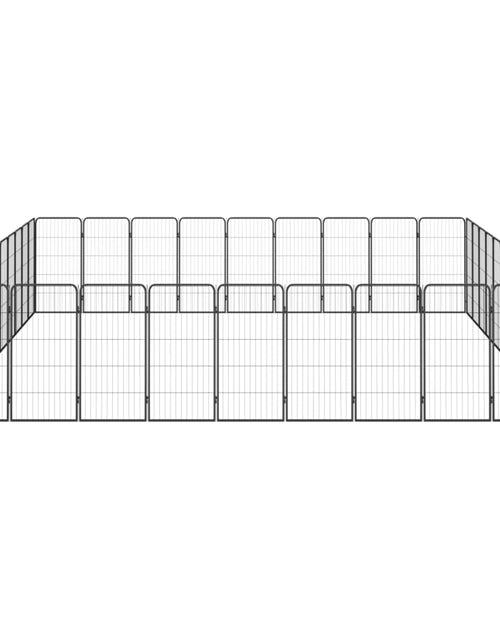 Загрузите изображение в средство просмотра галереи, Țarc câini 40 panouri negru 50x100 cm oțel vopsit electrostatic - Lando
