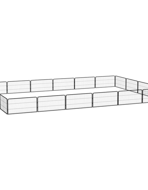 Загрузите изображение в средство просмотра галереи, Țarc câini 20 panouri negru 100x50 cm oțel vopsit electrostatic - Lando
