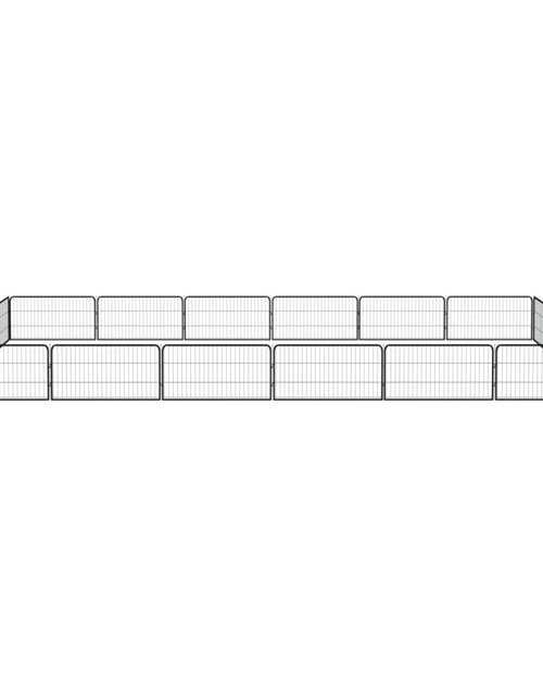 Încărcați imaginea în vizualizatorul Galerie, Țarc câini 20 panouri negru 100x50 cm oțel vopsit electrostatic - Lando
