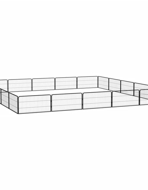 Загрузите изображение в средство просмотра галереи, Țarc câini 20 panouri negru 100x50 cm oțel vopsit electrostatic - Lando
