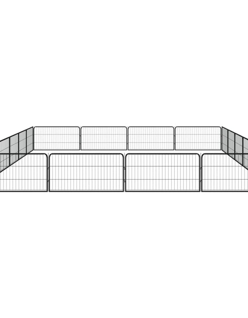 Загрузите изображение в средство просмотра галереи, Țarc câini 20 panouri negru 100x50 cm oțel vopsit electrostatic - Lando
