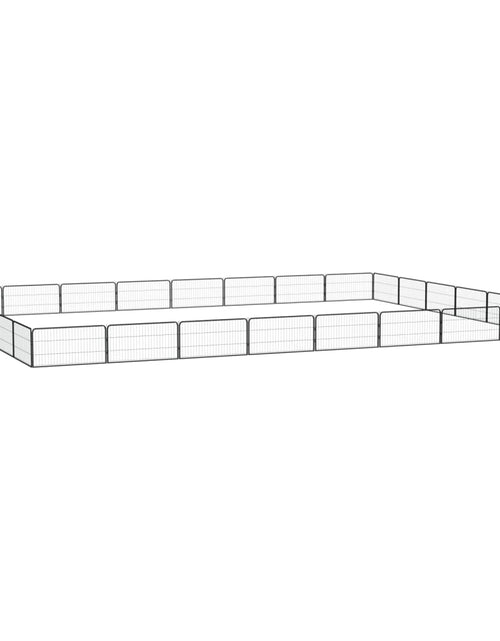 Загрузите изображение в средство просмотра галереи, Țarc câini 28 panouri negru 100x50 cm oțel vopsit electrostatic - Lando
