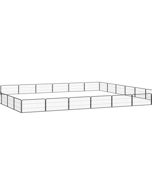 Загрузите изображение в средство просмотра галереи, Țarc câini 28 panouri negru 100x50 cm oțel vopsit electrostatic - Lando
