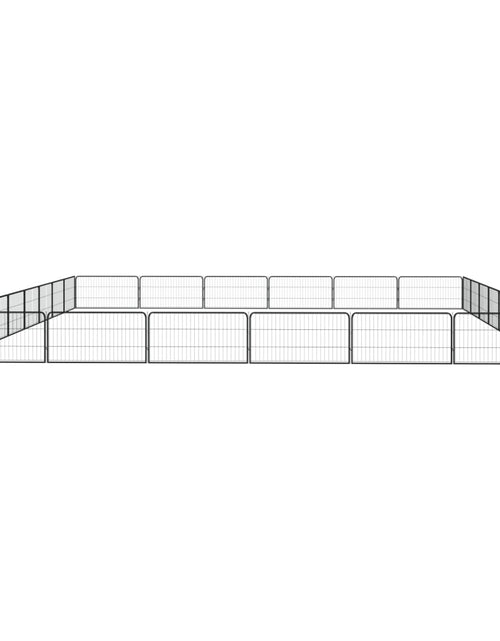 Загрузите изображение в средство просмотра галереи, Țarc câini 28 panouri negru 100x50 cm oțel vopsit electrostatic - Lando
