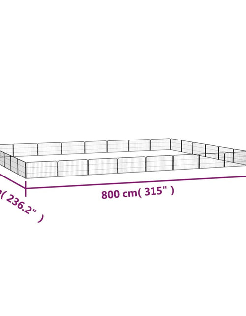 Загрузите изображение в средство просмотра галереи, Țarc câini 28 panouri negru 100x50 cm oțel vopsit electrostatic - Lando
