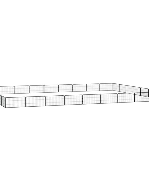 Загрузите изображение в средство просмотра галереи, Țarc câini 32 panouri negru 100x50 cm oțel vopsit electrostatic - Lando
