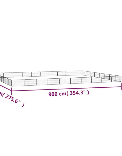 Загрузите изображение в средство просмотра галереи, Țarc câini 32 panouri negru 100x50 cm oțel vopsit electrostatic - Lando
