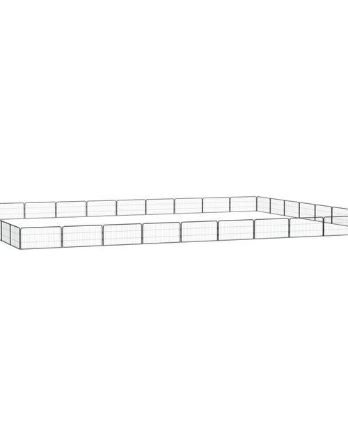 Загрузите изображение в средство просмотра галереи, Țarc câini 36 panouri negru 100x50 cm oțel vopsit electrostatic - Lando
