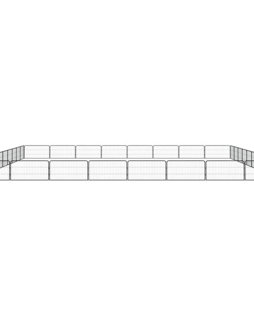 Încărcați imaginea în vizualizatorul Galerie, Țarc câini 36 panouri negru 100x50 cm oțel vopsit electrostatic - Lando
