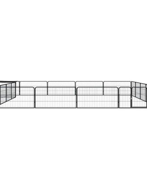 Загрузите изображение в средство просмотра галереи, Țarc câini 20 panouri negru 100x50 cm oțel vopsit electrostatic - Lando
