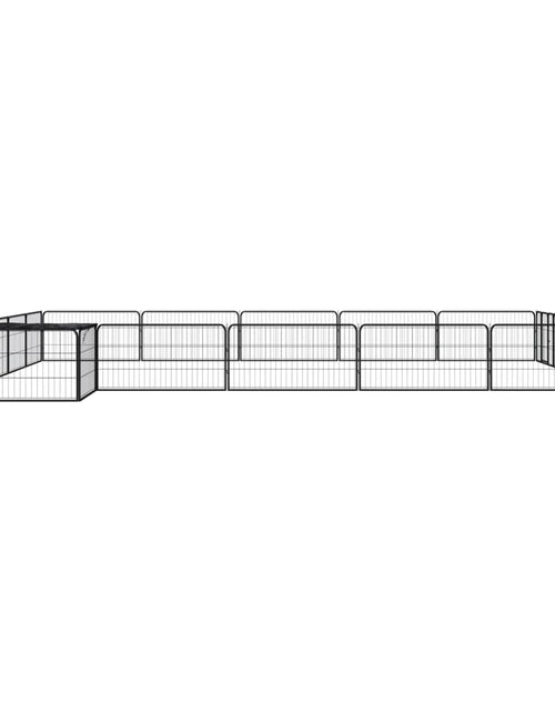 Încărcați imaginea în vizualizatorul Galerie, Țarc câini 20 panouri negru 100x50 cm oțel vopsit electrostatic - Lando
