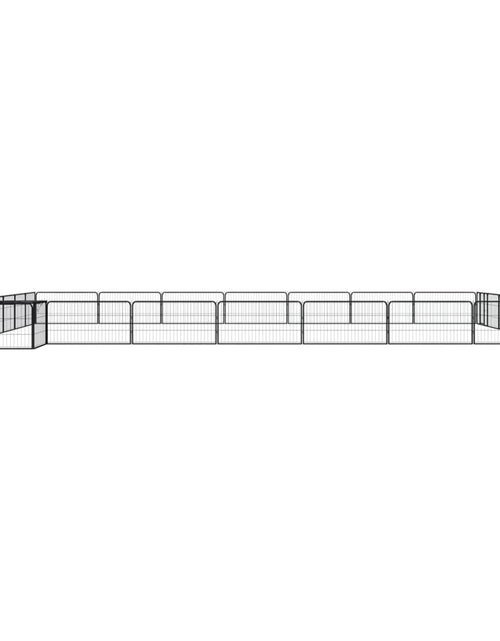Загрузите изображение в средство просмотра галереи, Țarc câini 28 panouri negru 100x50 cm oțel vopsit electrostatic - Lando
