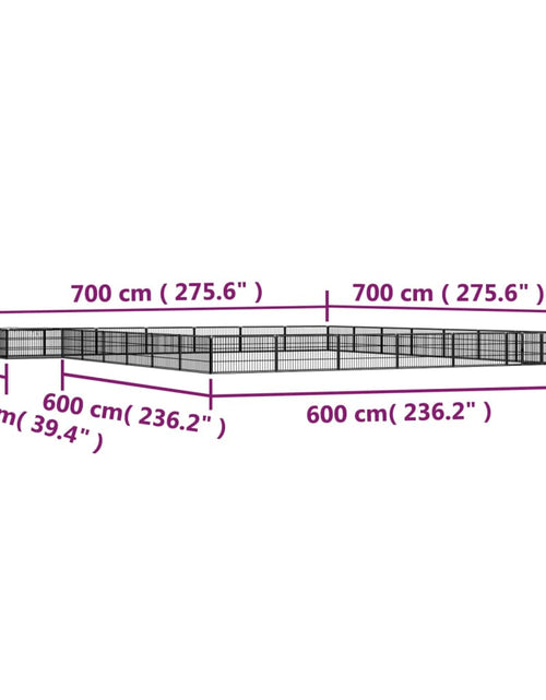 Загрузите изображение в средство просмотра галереи, Țarc câini 28 panouri negru 100x50 cm oțel vopsit electrostatic - Lando
