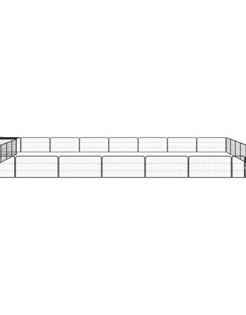 Încărcați imaginea în vizualizatorul Galerie, Țarc câini 32 panouri negru 100x50 cm oțel vopsit electrostatic - Lando
