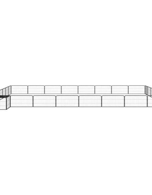 Загрузите изображение в средство просмотра галереи, Țarc câini 32 panouri negru 100x50 cm oțel vopsit electrostatic - Lando
