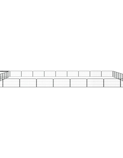 Загрузите изображение в средство просмотра галереи, Țarc câini 40 panouri negru 100x50 cm oțel vopsit electrostatic - Lando
