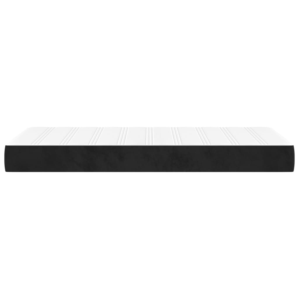 Saltea de pat cu arcuri, negru, 80x200x20 cm, catifea - Lando