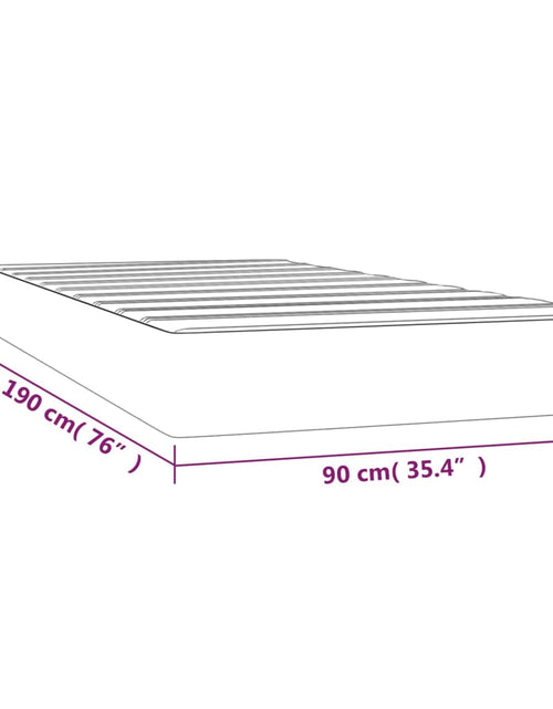 Загрузите изображение в средство просмотра галереи, Saltea de pat cu arcuri, gri deschis, 90x190x20 cm, catifea - Lando
