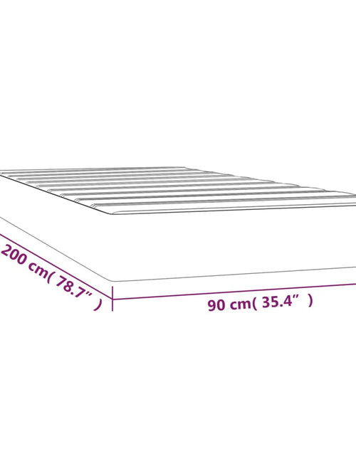 Загрузите изображение в средство просмотра галереи, Saltea de pat cu arcuri, negru, 90x200x20 cm, catifea - Lando
