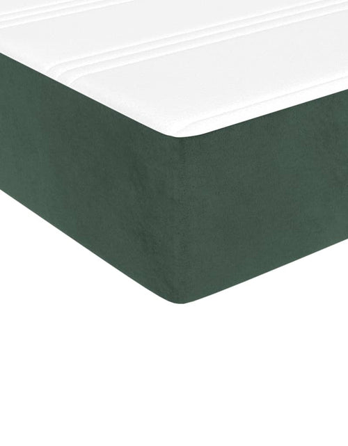 Încărcați imaginea în vizualizatorul Galerie, Saltea de pat cu arcuri, verde închis, 90x200x20 cm, catifea - Lando
