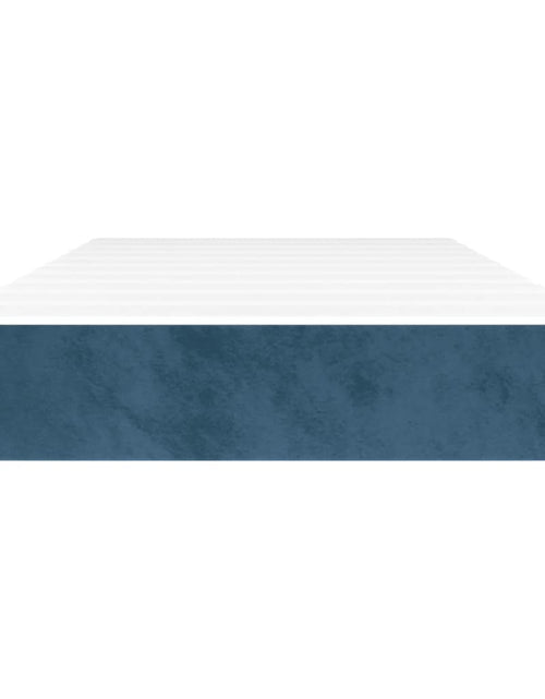 Загрузите изображение в средство просмотра галереи, Saltea de pat cu arcuri, albastru închis, 90x200x20 cm, catifea - Lando
