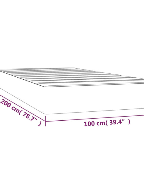 Загрузите изображение в средство просмотра галереи, Saltea de pat cu arcuri, gri închis, 100x200x20 cm, textil - Lando
