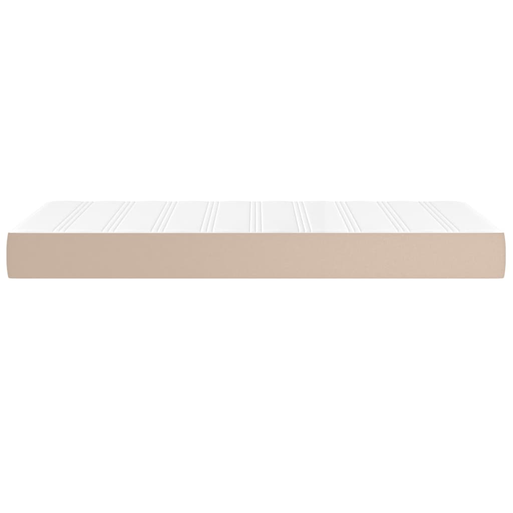 Saltea de pat cu arcuri, cappuccino, 100x200x20 cm, piele eco - Lando