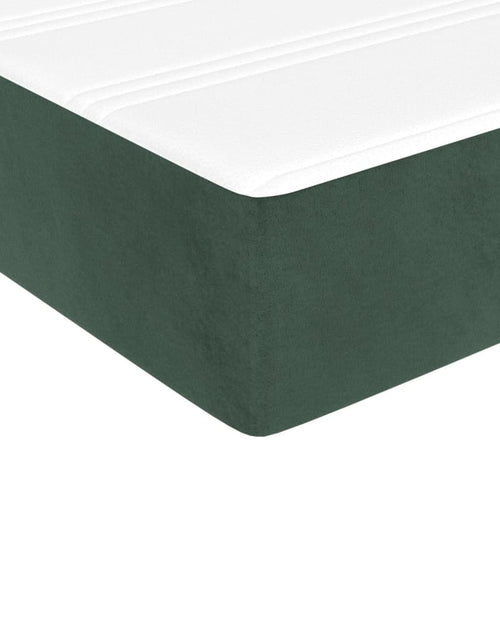 Încărcați imaginea în vizualizatorul Galerie, Saltea de pat cu arcuri, verde închis, 100x200x20 cm, catifea - Lando
