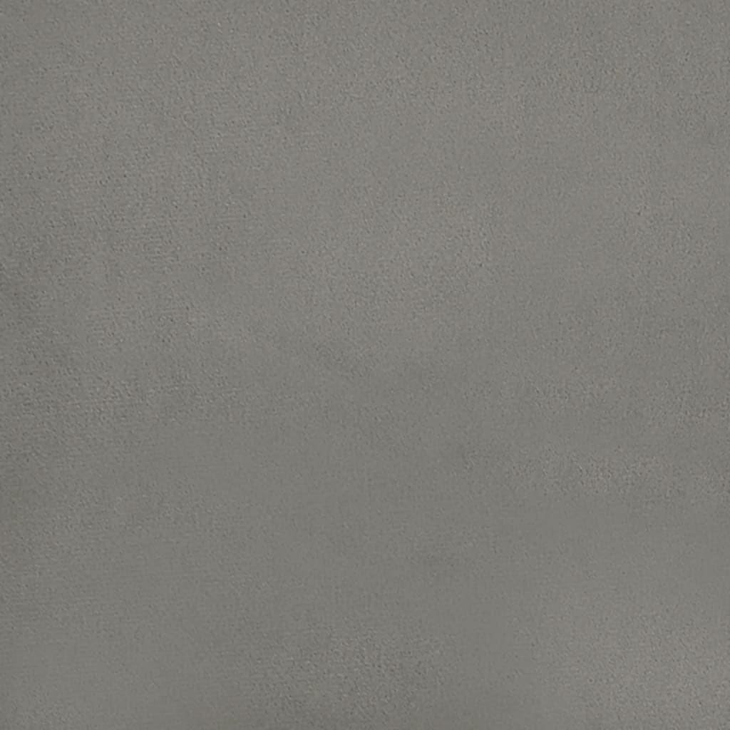 Saltea de pat cu arcuri, gri deschis, 120x200x20 cm, catifea - Lando