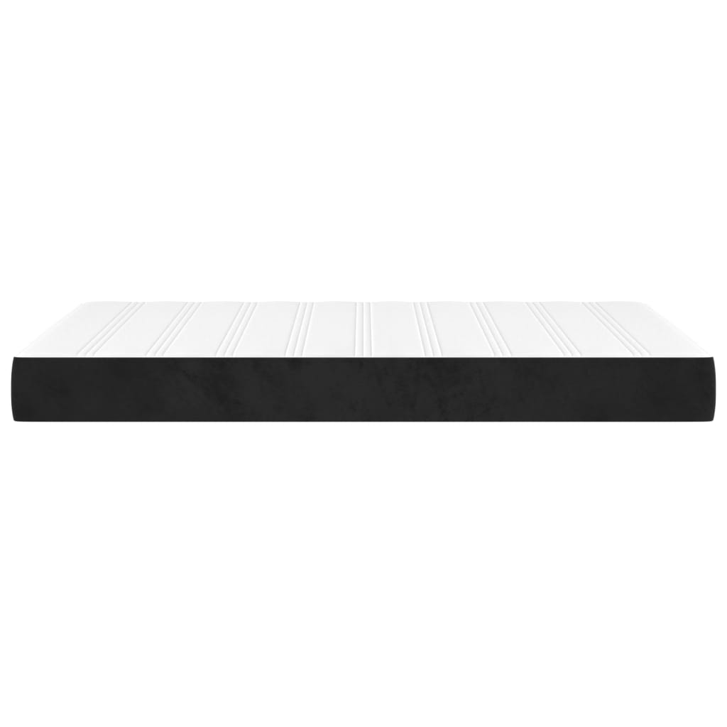 Saltea de pat cu arcuri, negru, 120x200x20 cm, catifea - Lando