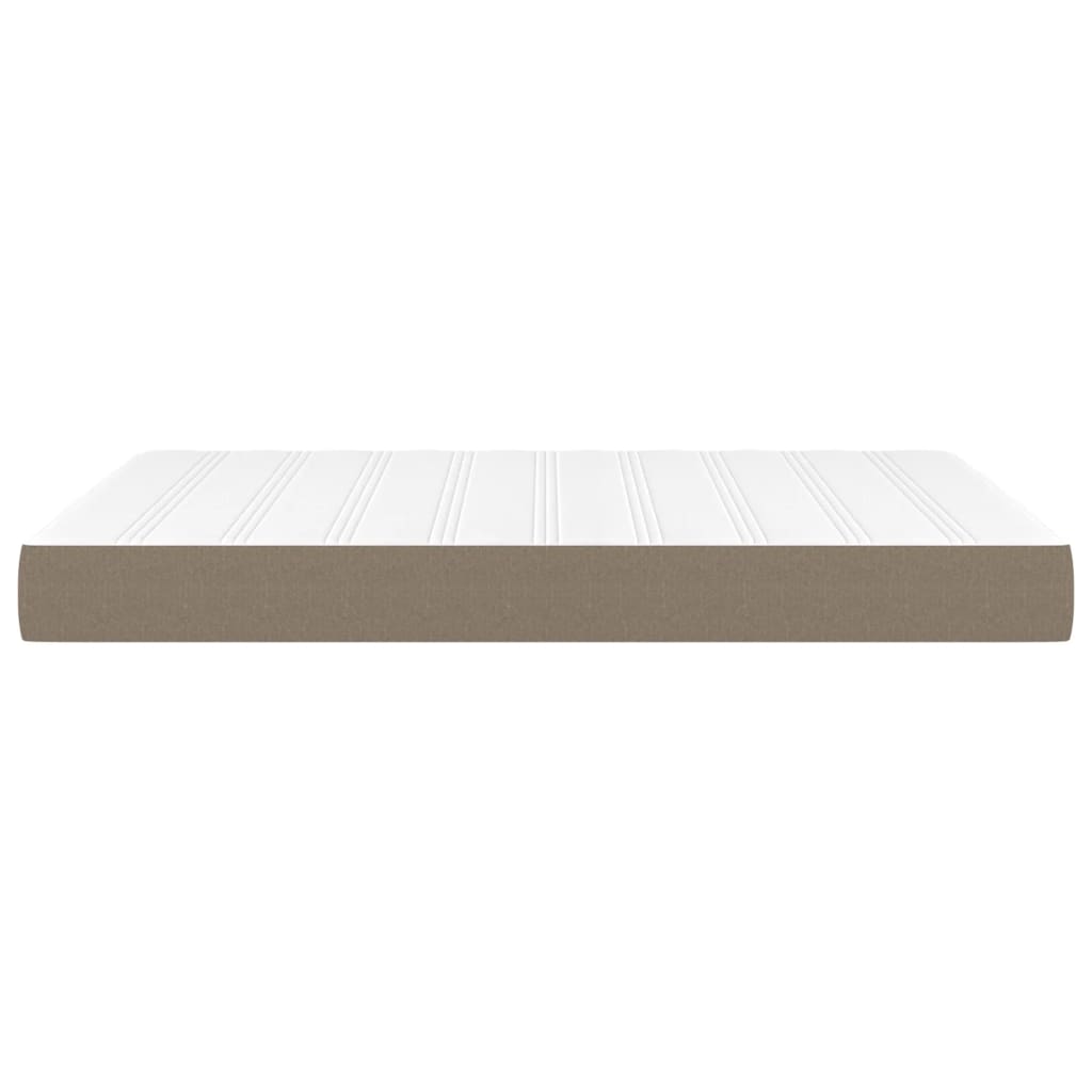 Saltea de pat cu arcuri, gri taupe, 140x190x20 cm, textil - Lando