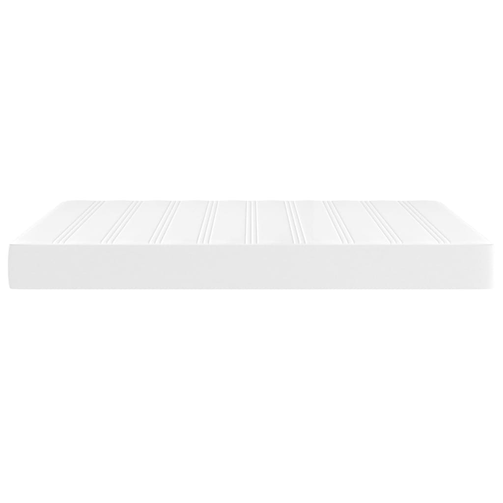 Saltea de pat cu arcuri, alb, 140x190x20 cm, piele ecologică - Lando
