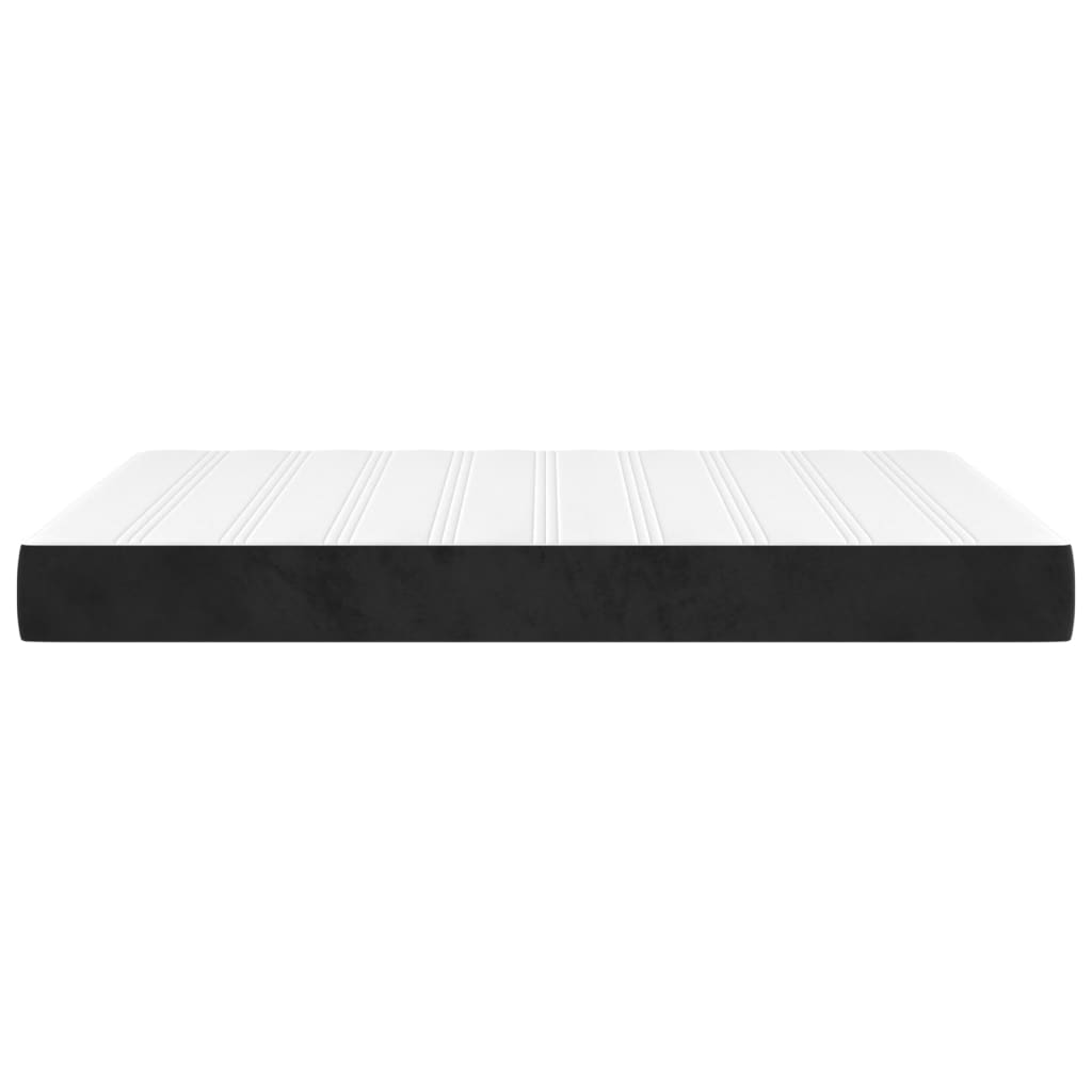 Saltea de pat cu arcuri, negru, 140x200x20 cm, catifea - Lando