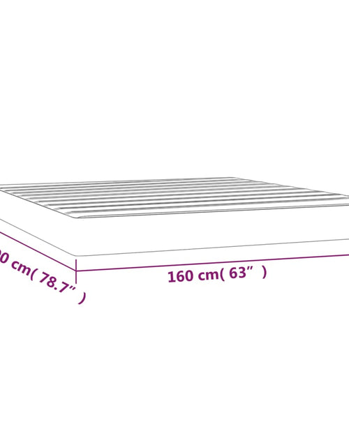 Загрузите изображение в средство просмотра галереи, Saltea de pat cu arcuri, gri deschis, 160x200x20 cm, textil - Lando
