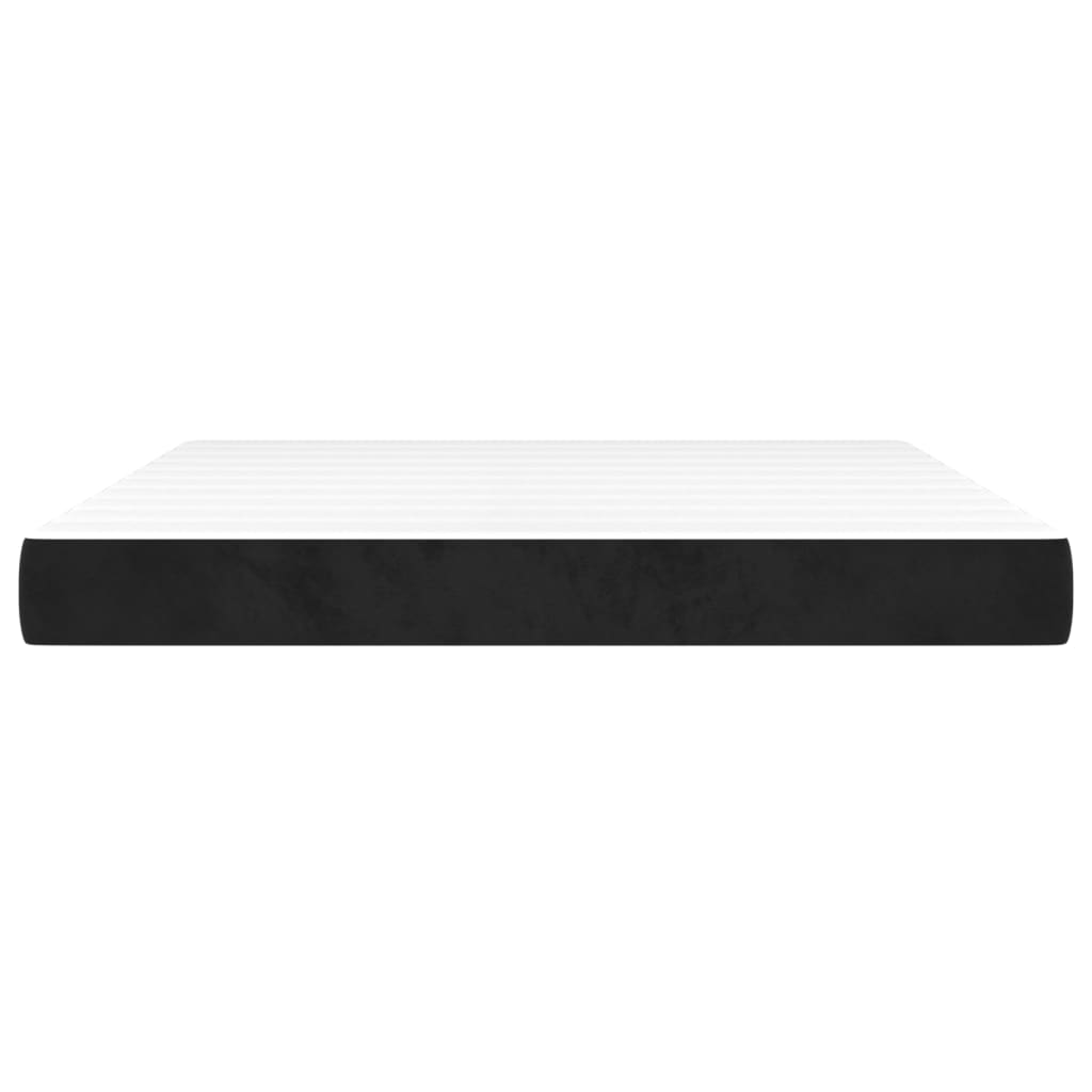 Saltea de pat cu arcuri, negru, 160x200x20 cm, catifea - Lando