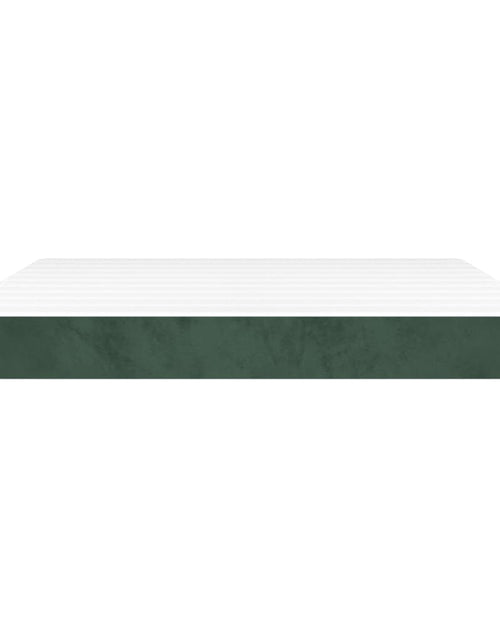 Загрузите изображение в средство просмотра галереи, Saltea de pat cu arcuri, verde închis, 160x200x20 cm, catifea - Lando

