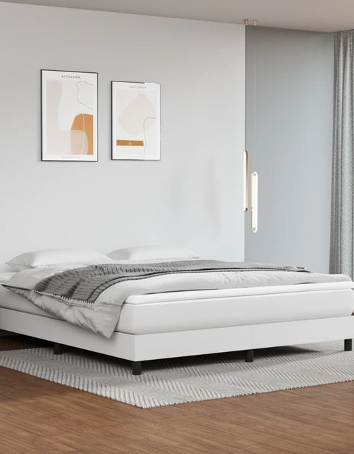 Încărcați imaginea în vizualizatorul Galerie, Saltea de pat cu arcuri, alb, 180x200x20 cm, piele ecologică - Lando
