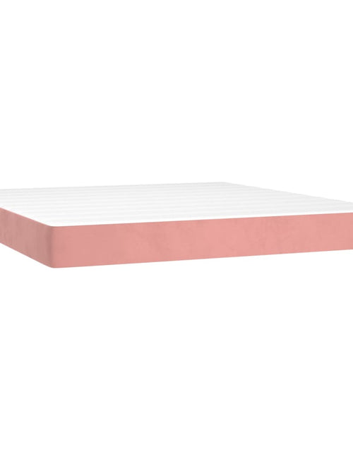 Încărcați imaginea în vizualizatorul Galerie, Saltea de pat cu arcuri, roz, 180x200x20 cm, catifea - Lando
